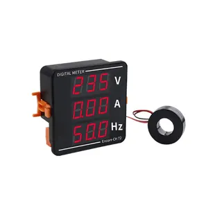 Good quality AC50-500V AC0-120A 10-99.9Hz AC Ammeter Voltmeter Three Display Current Voltage Frequency Meter