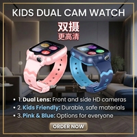 Montre connectée pour enfants Wonlex 4G 2026, carrée, étanche IP67, double caméra, appel vidéo, écran tactile 1,69 pouces, Android, GPS, carte SIM