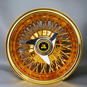 JZR Roue de polissage en fil d'acier à rayons personnalisés 13 14 Jante de 15 pouces pour <span class=keywords><strong>vieille</strong></span> <span class=keywords><strong>voiture</strong></span> <span class=keywords><strong>Rolls</strong></span> <span class=keywords><strong>Royce</strong></span> Cadillac - Product Image 1