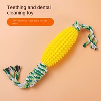 Jouet interactif pour chiens moyens et grands, nœuds en forme de maïs, résistant aux déchirures, pour le nettoyage dentaire, en caoutchouc thermoplastique, corde à mâcher