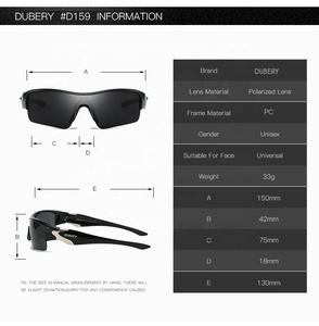 Dubery แว่นกันแดดโพลาไรซ์แว่นกันแดด Uv400แนวสปอร์ต D159 2025ใหม่ล่าสุด - Product Image 5