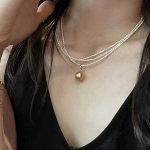 Collier de perles Keshi de 2-3 mm pour diffusion en direct, extrêmement blanc, couleur du corps brillante, rare, couleurs multiples superposées - Product Image 4