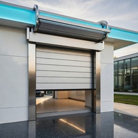 Porte à enroulement rapide en aluminium rigide, système d'isolation thermique avec rail courbé en S pour usage industriel en entrepôt