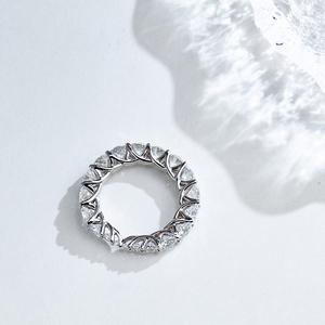 Đồ trang sức tốt IGI giấy chứng nhận tùy chỉnh 14k vàng trắng Gradient phòng thí nghiệm kim cương Eternity ban nhạc nhẫn cho phụ nữ cưới Nhẫn quà tặng - Product Image 5