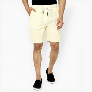 Pantalones Cortos Bermuda para Hombre, 100% Algodón, Cintura con Cordón, Casuales de Verano, con Bolsillos, Tejido Transpirable de Secado Rápido y Ecológico - Product Image 1