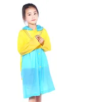 Benutzer definierte Jungen Mädchen Schult asche leichte PVC Kontrast farbe Kapuze Regenmantel Kinder Schüler Schule Regenmantel