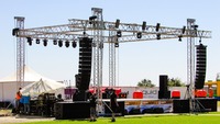 Iluminación Exterior de 300x300mm, estructura cuadrada de aluminio con marco de iluminación de escenario para conciertos