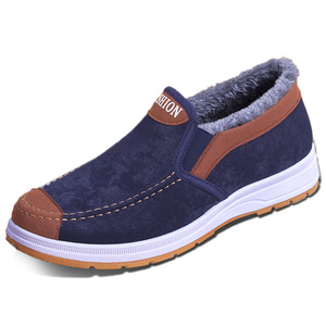 Consegna rapida vendita calda fodera in pile piatto uomo economico stile da passeggio abbigliamento quotidiano causale stivali caldi invernali sneakers mocassini scarpe - Product Image 1
