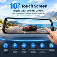 10 inç dokunmatik ekran araba ayna kamera 4k wifi gps dash kamera doble camara ayna araba dvr'ı çift lens ön ve arka 4k dashcam