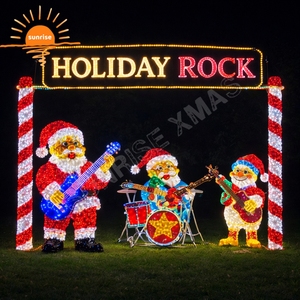 Arche lumineuse LED Jingle <span class=keywords><strong>Bell</strong></span> <span class=keywords><strong>Rock</strong></span> Santa pour événements de Noël en plein air et affichage sur le thème de la musique festive - Product Image 2