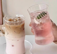 Gelas minum dingin borosilikat tinggi, cangkir rumah tangga sambungan bambu lapisan tunggal, minuman dingin dan kantor