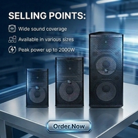 Altavoz Profesional Dual de 15 Pulgadas para Escenarios, Altavoz de Alto Rendimiento y Alta Potencia con Unidad de Controlador de Neodimio, Altavoz Profesional para Eventos