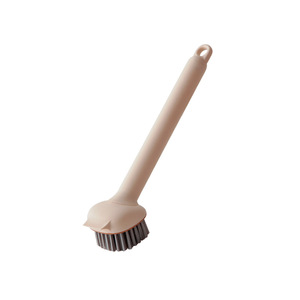 Household Kitchen Pot Scrubber Long Handle Steel Wire <b>Brush</b> <b>For</b> Non Stick Pans <b>Cleaning</b> - Product Image 1