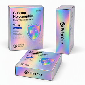 Custom Holographic <b>Paper</b> Packaging Box For Peptide Glass Vials Private Brand <b>Printed</b> Carton Box - Product Image 4