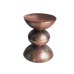 Taburete de aluminio martillado en acabado de cobre también disponible en níquel latón antiguo acabado pulido con espejo muebles pequeños para el hogar - Product Image 1