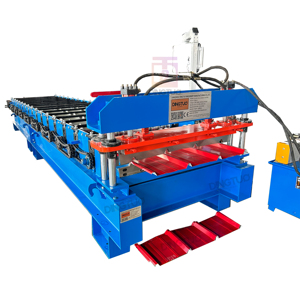 Máquina Formadora de Láminas para Techos de Paneles Trapezoidales PBR con Guía de 4 Pilares y Precortador, Aplicable al Mercado Estadounidense - Product Image 2