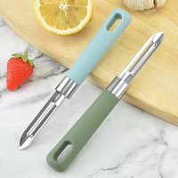 Draagbare handmatige roestvrijstalen groenteschiller met antislip kunststof handvat, lichtgewicht, roestbestendig keukenhulpje voor fruit