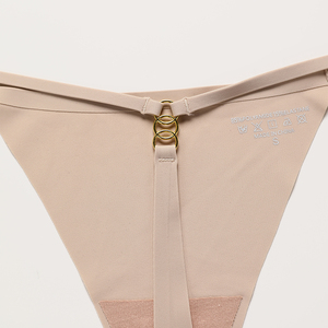 Slip découpé au laser avec logo personnalisé, culotte Ropa Interior Mujer Plus Size Sexy Thong <span class=keywords><strong>Sous</strong></span>-vêtements sans couture G String - Product Image 6