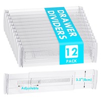 Separadores de Cajones Ajustables de Plástico, Divisores Expandibles para Armarios, Organizador de Cajones de Cocina, Separador para Almacenamiento en el Hogar