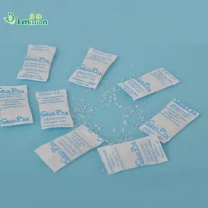 Tas Desiccant Gel Silika Warna Putih Menggunakan Bahan Baku Kimia Kemurnian Tinggi Farmasi