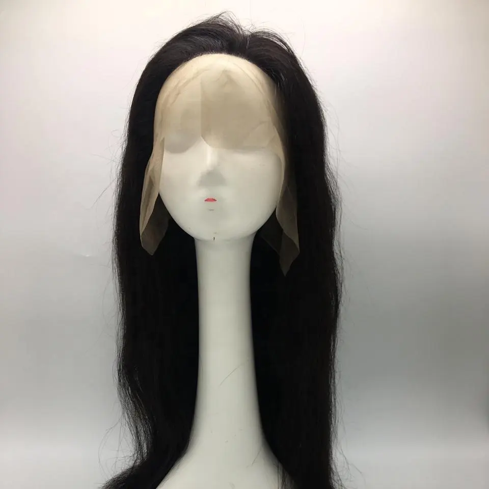 Straight wig hair in natural black full size M/L/XL lace frontal wig human hair