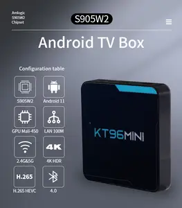 Android 11 12 S905W2 Quad Core cpu sblocca tech tv box 2.4G 5G dual wifi 4k 2GB 16GB / 4GB 32GB smart tv android Set Top Box