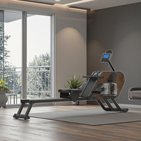 Máquina de Remo Profesional Plegable Snode para el Hogar, Máquina de Gimnasio con Resistencia de Agua, Pantalla LCD Eléctrica, Entrenamiento de Fuerza, Uso Doméstico, Metal
