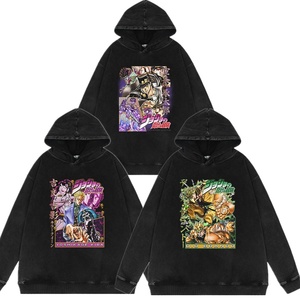 5 Estilos de Sudaderas con Capucha de Algodón Lavado de <span class=keywords><strong>JoJo</strong></span>'<span class=keywords><strong>s</strong></span> Bizarre Adventure, Kujo Jotaro, Dio Brando, para Mujeres, Hombres y Niños - Product Image 1