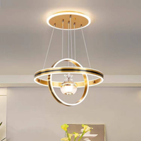 Lampe LED en cristal de style français, luxe léger, simple et moderne, lampe suspendue pour salon, lampe pour salle à manger, lampe pour chambre à coucher, lampe pour villa