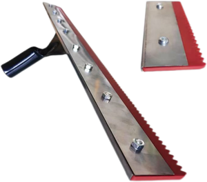 Spatule à rainurer pour sols en époxy Master, lisseur de cloisons sèches droit, 12, 14, 18, 22, 26, 30 pouces, truelle magique avec manche fileté - Product Image 1