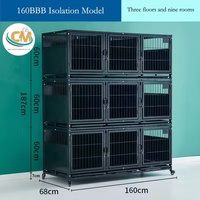 Cage d'élevage d'oiseaux en métal modulaire empilable de luxe personnalisable avec plateau en plastique et fermeture à bouton, robuste, pour le transport et l'élevage en gros