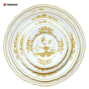 Encre jaune vaisselle décorative vintage céramique porcelaine service de vaisselle de luxe toutes couleurs personnalisé style italien os chine vente en gros - Product Image 2