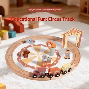 ของเล่นรถไฟไม้พร้อมชุดการเรียนรู้สำหรับเด็กเล็กอายุ 1-5 ปี จำนวน 24 ชิ้น - Product Image 3