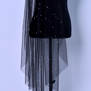 Voile de fête YouLaPan M127, longueur courte jusqu'aux doigts, strass de haute qualité, look élégant <span class=keywords><strong>avec</strong></span> peigne à <span class=keywords><strong>cheveux</strong></span> en métal pour mariées et femmes - Product Image 2