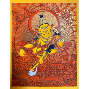 Exquisita Estatua <span class=keywords><strong>de</strong></span> <span class=keywords><strong>Buda</strong></span> Thangka sin Marco, Pintada a Mano en China, con Tela <span class=keywords><strong>de</strong></span> Algodón, Deidad <span class=keywords><strong>de</strong></span> la Riqueza Amarilla, Guanyin <span class=keywords><strong>de</strong></span> Mil Brazos, Manjushri - Product Image 5