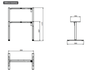 Bàn làm việc đứng chơi game điện tử hiện đại JIECANG, có thể nâng hạ điện - Product Image 4