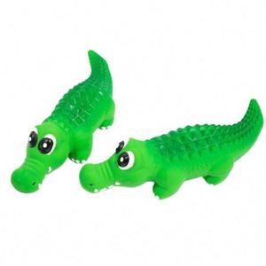 Jouet pour chien en latex naturel, crocodile couineur, grand jouet à mâcher amusant anti-stress pour chiens, fournitures promotionnelles durables pour animaux de compagnie - Product Image 4