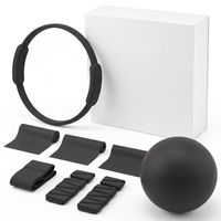 Kit de Pilates Écologique et Durable en Gros pour Entraînement à Domicile, avec Anneau de Pilates, Bandes de Résistance et Ballon d'Exercice