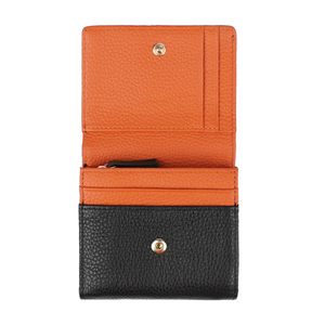 Japanese Korean Style Pebbled Leather Wallet With Snap Closure Multiple Card Slots Zippered Coin <b>Purse</b> <b>Small</b> Portable Women's - Product Image 5