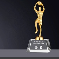 Trofeo de Cristal K9 Personalizado para Jugadores de Baloncesto, Premio de Campeonato en Oro, Plata y Bronce para Eventos Deportivos