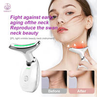 Nouveauté populaire : Appareil de soin du cou et instrument de beauté pour le visage, masseur anti-âge à micro-courant pour les rides