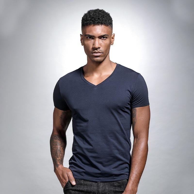 V-neck-dark blue