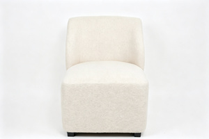 Cómodo Sillón Individual <span class=keywords><strong>sin</strong></span> <span class=keywords><strong>Brazos</strong></span>, Tejido de Lino Transpirable, Sillón para Dormitorio o Sala de Estar - Product Image 6