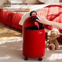 Couvercle coulissant créatif pour poubelle en PP, pour salon, salle de bain, cuisine, nouveau style, avec poignée, grande capacité, à pression d'air