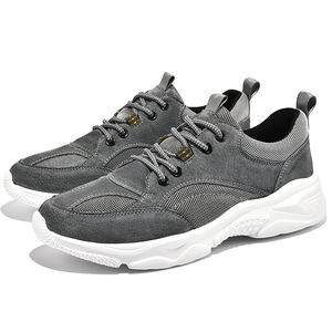 Chaussures de sport décontractées pour hommes, grande taille 38-45, légères, en cuir véritable et en cuir de porc, avec empeigne en mesh - Product Image 6