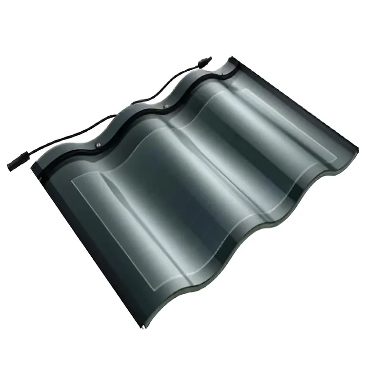 태양 지붕 타일 이중 유리 태양 전지 패널 곡선 표면 저렴하고 효율적인 중국에서 만든 태양계