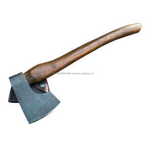 ขวานไวกิ้งหัวดำทำด้วยมือพร้อมปลอกหนังขวานรบไวกิ้งขวานแยก - Product Image 4
