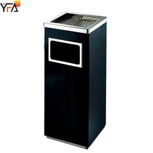 Khách sạn vuông tro thùng, thang máy, sảnh vuông/hình chữ nhật thép không gỉ bụi mặt đất <span class=keywords><strong>bin</strong></span> với Gạt tàn Thùng rác có thể - Product Image 2