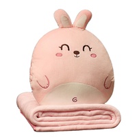 Coussin de canapé imprimé dessin animé, couverture polaire douce et chaude, en peluche, quatre saisons, portable, respectueux de la peau, décoration intérieure
