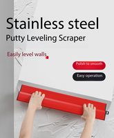Lame de finition murale flexible en acier inoxydable pour plâtrage, couteau à jointoyer pour cloisons sèches, lissage et nivellement des sols en ciment, racloir